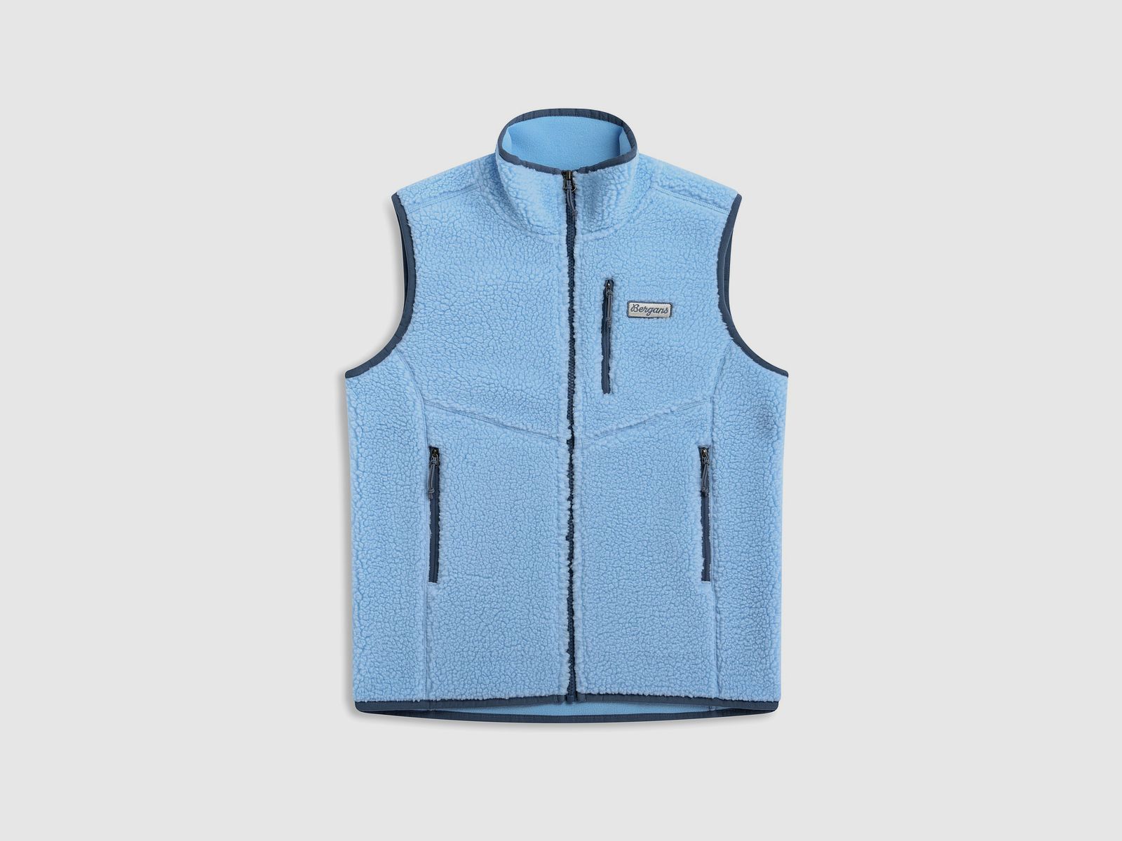 Bergans Lunnan Pile Fleece Chaleco Mujer Cool Blue XL