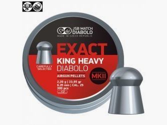 BALINES JSB EXACT KING HEAVY MKII ORIGINAL 300PCS 6.35MM (.25)