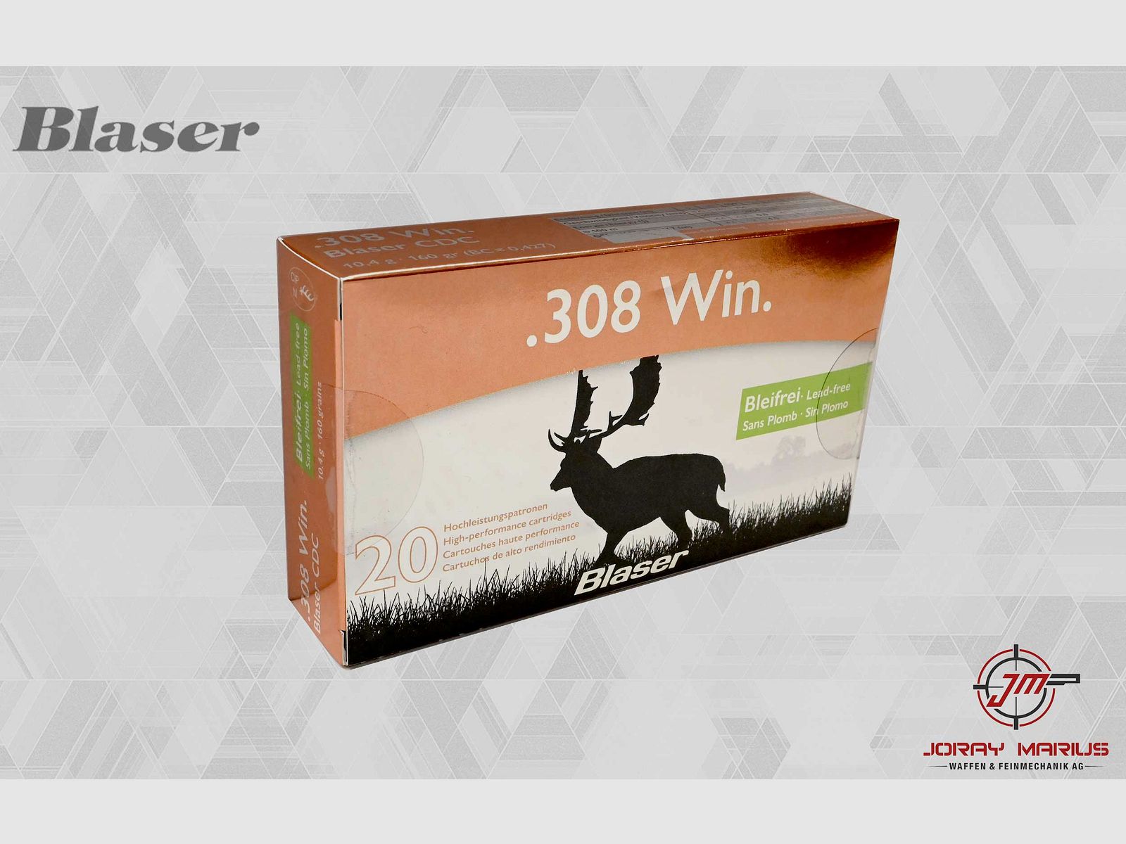 .308 Win Blaser CDC 10.4g 160gr Bleifrei
