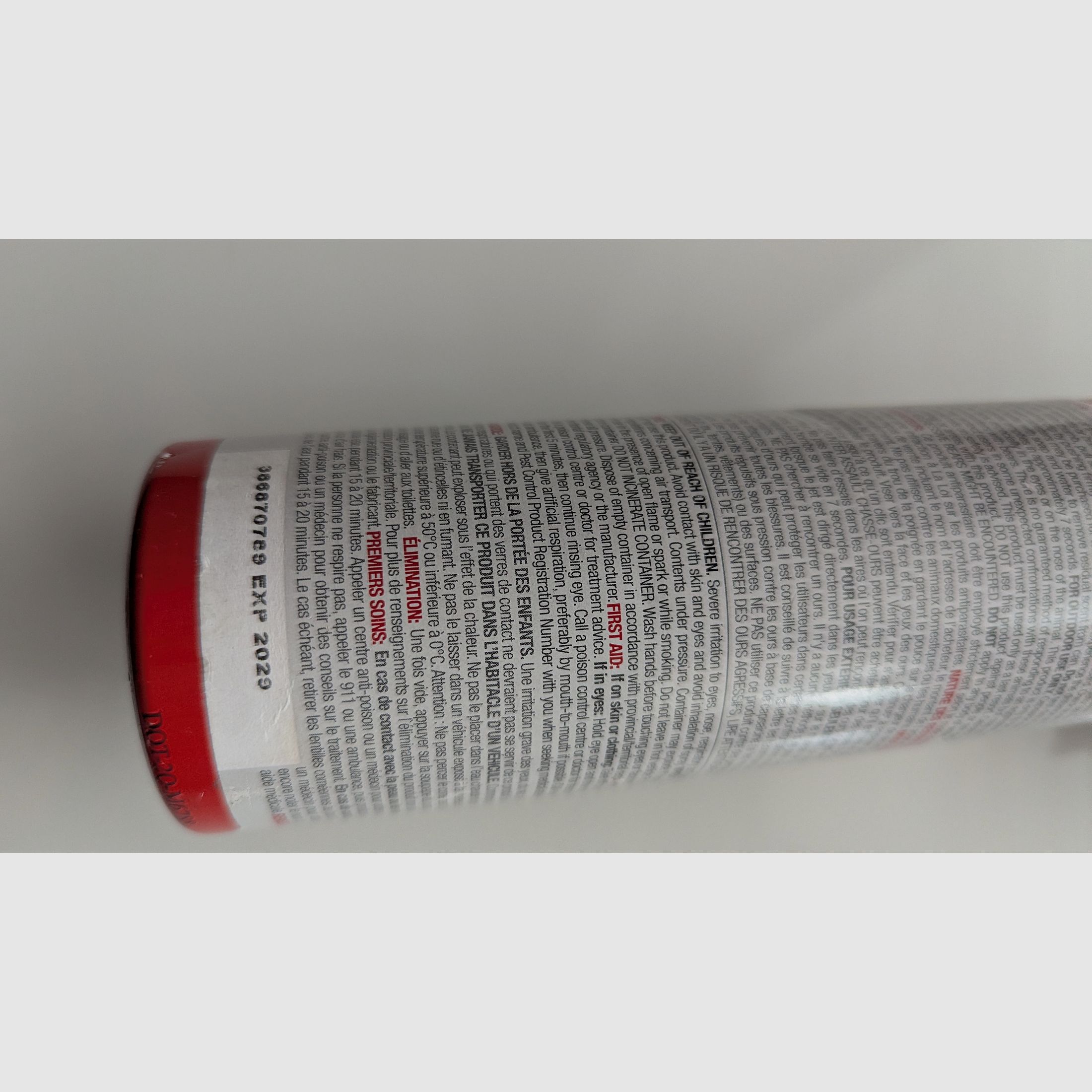 Pfeferspray Tierabwehrspray Bärenspray EPA Genehmigung