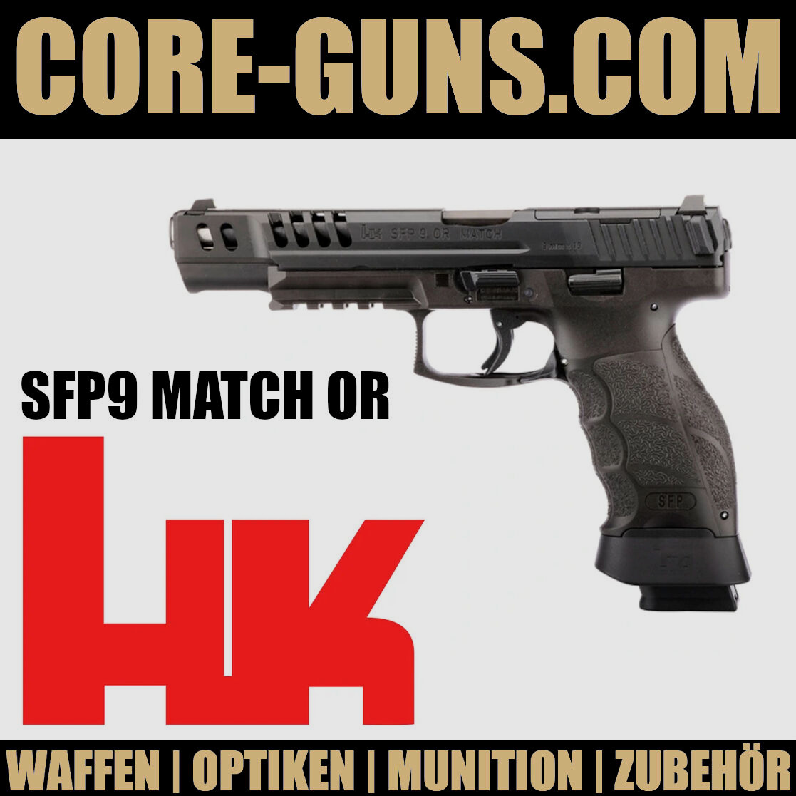 Heckler & Koch HK SFP9 MATCH OR Race Gun 9mm Luger mit Paddleauswurf, sofort verfügbar