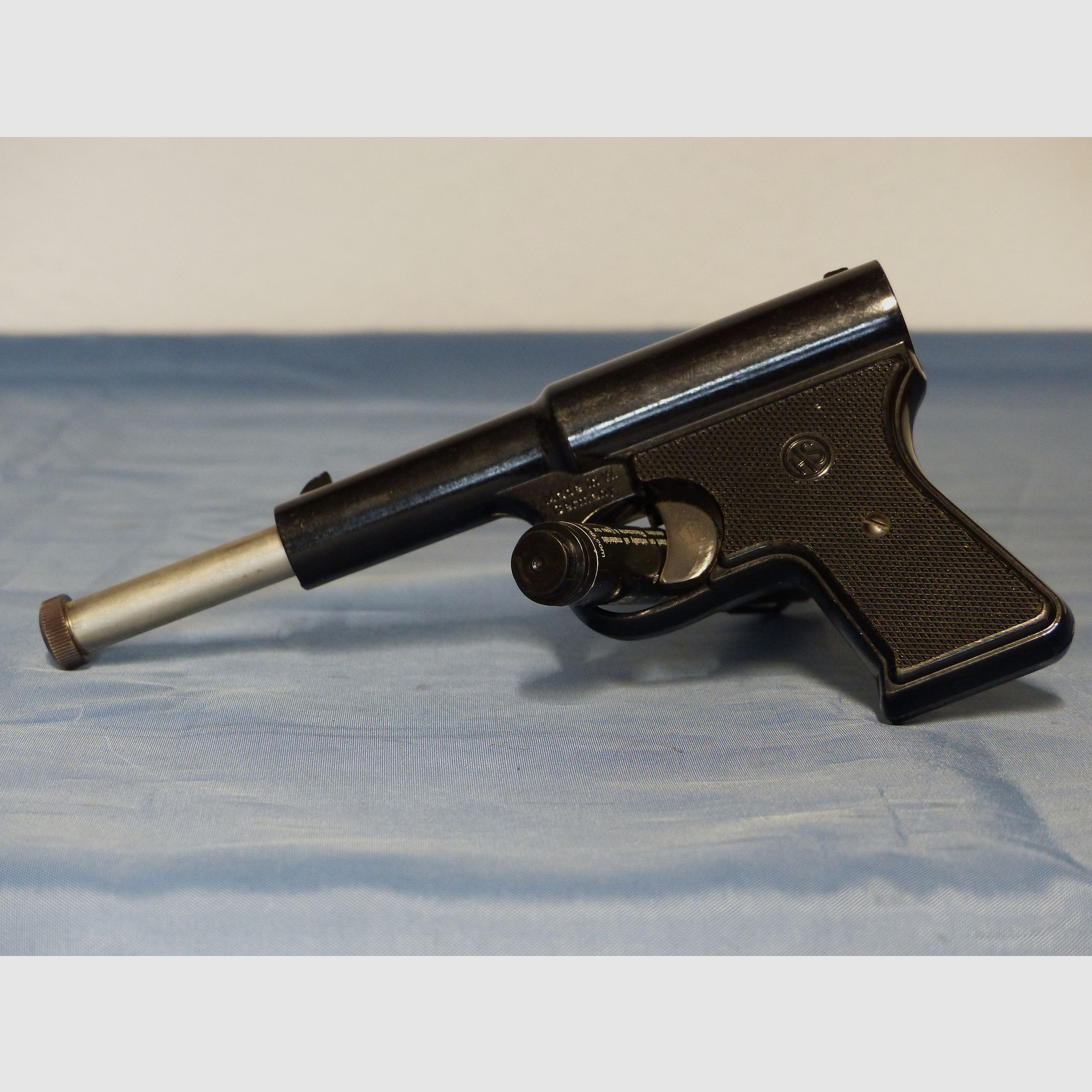 Pistolet à air comprimé ancien, pistolet en bakélite, pistolet HS Schmidt Mod. 9 A, canon télescopique, calibre 4,5 mm