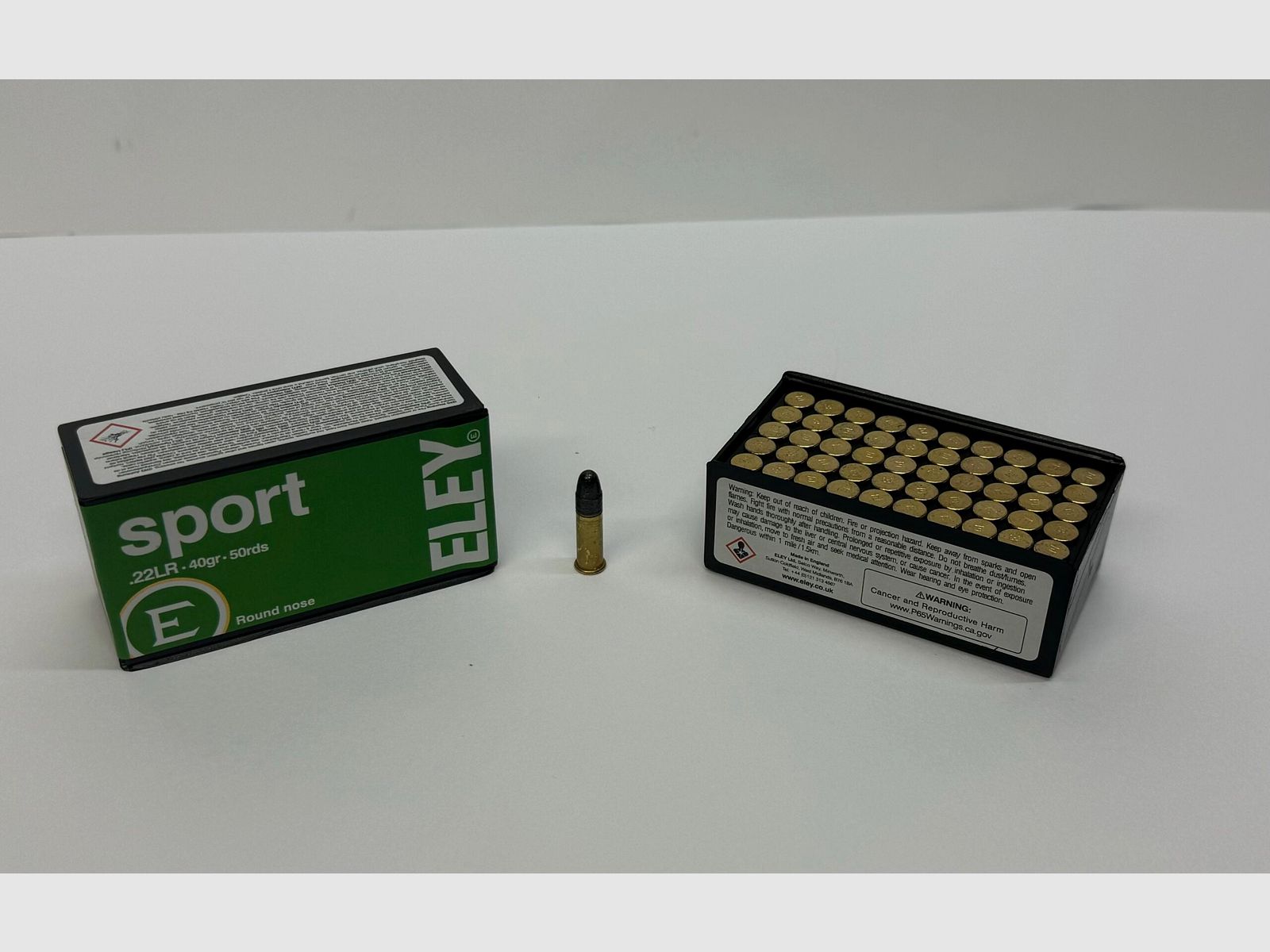 Eley .22 LR 2.60g Round Nose Sport (Target) Ammunition