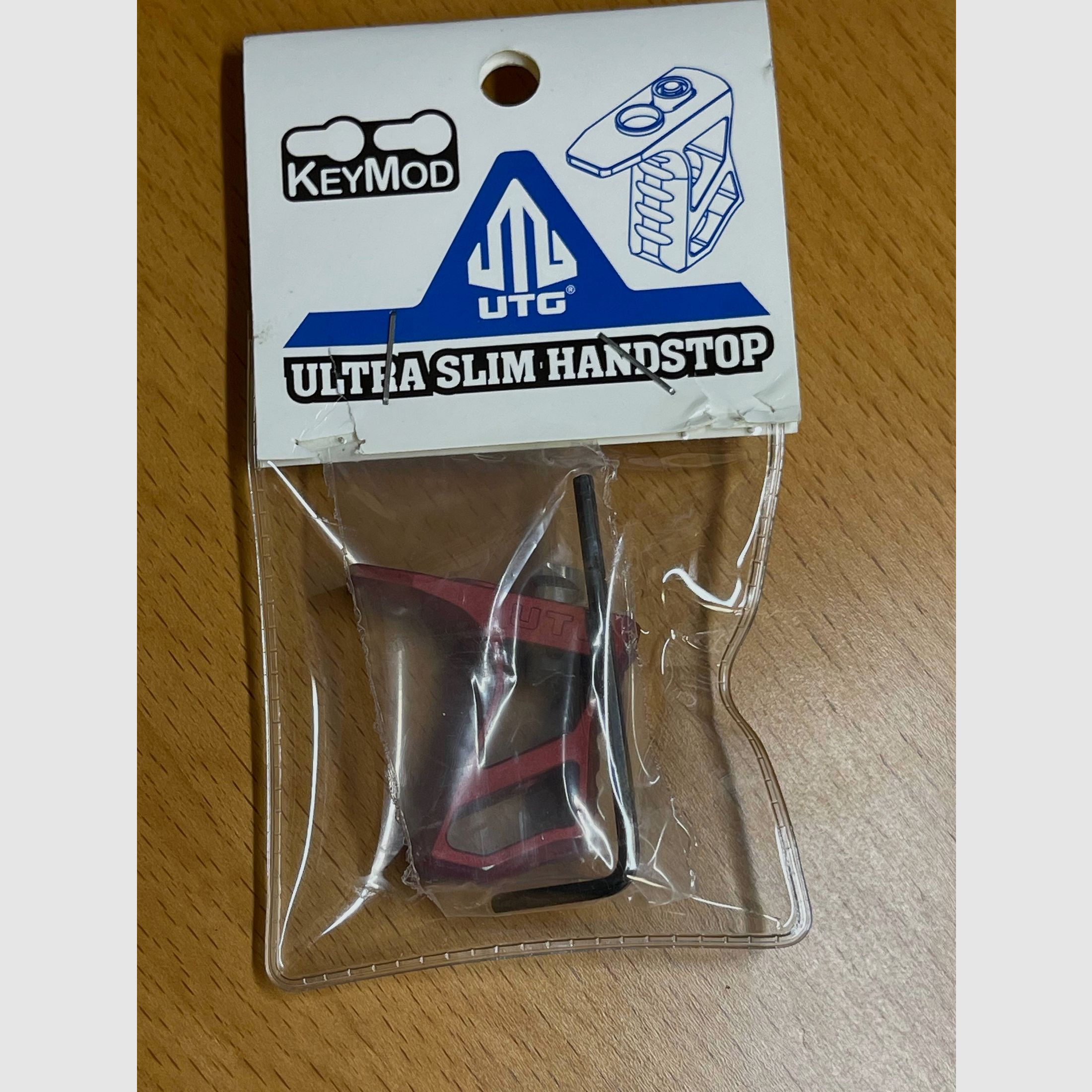 UTG Handstop Ultra Slimline Key Mod Rot