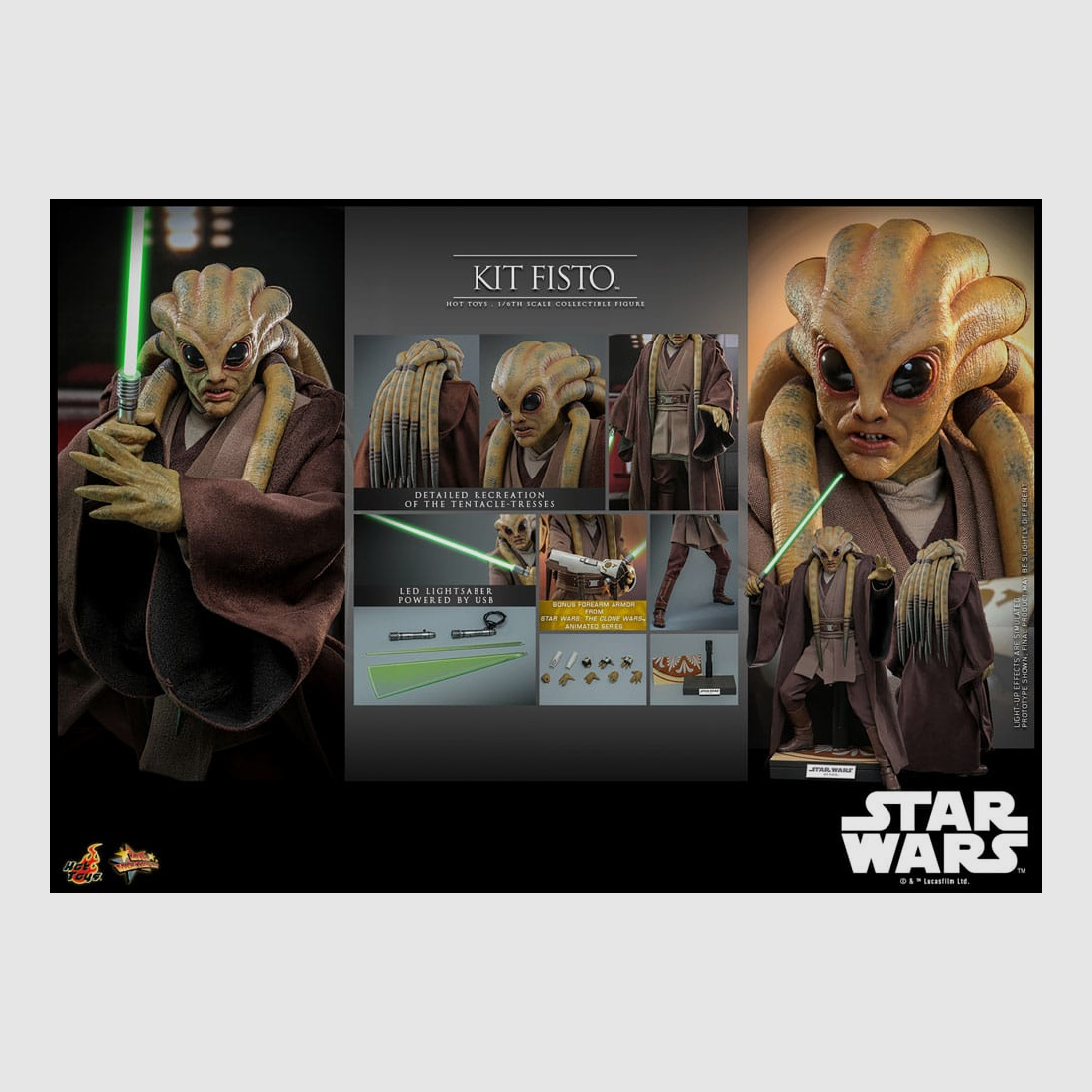 Star Wars Movie Masterpiece Actionfigur 1/6 Kit Fisto 32 cm | 43251