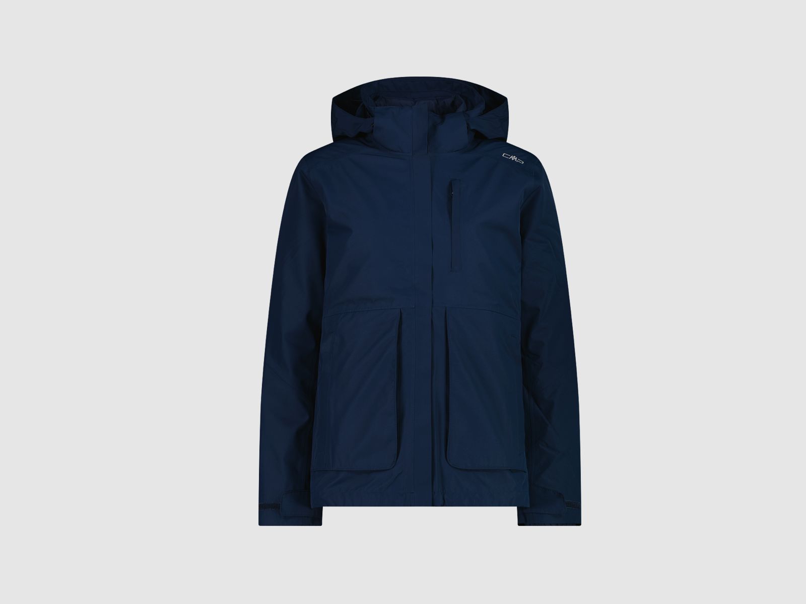 CMP Multifunktionale Damenjacke 3in1 t mit Kapuze Blau