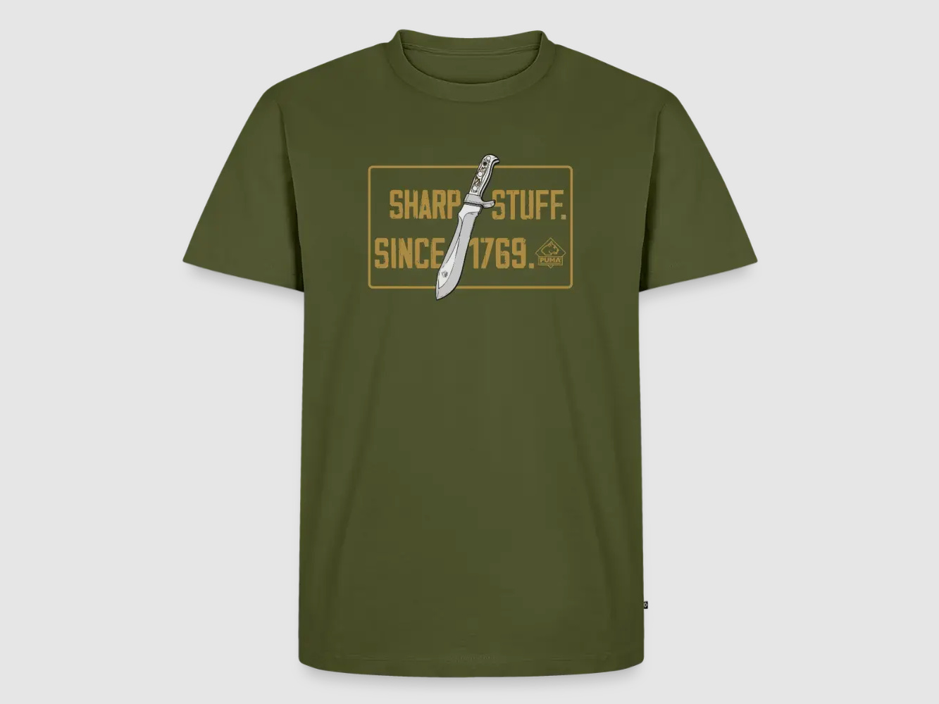 T-shirt Premium pour homme PUMA "Sharp stuff since 1769 Gold"