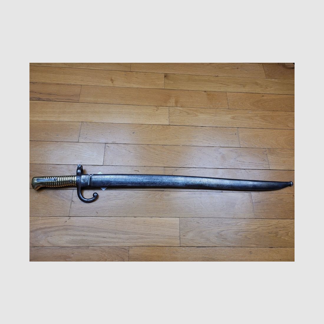 Très belle baïonnette Chassepot pour fusil modèle 1866 – à l&rsquo;infanterie de Marine – Poinçon à l&rsquo;ancre – Manufacture de Châtellerault – Juillet 1873 au numéro TBE +, image 18 sur 19