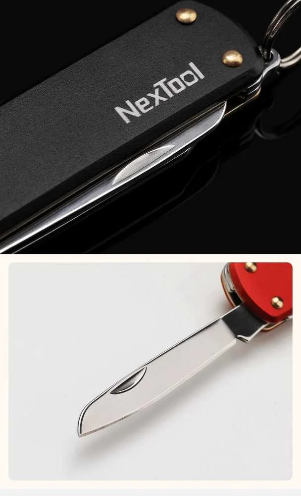 NexTool Mini Pocket Knife NE0142 4-in-1 coltello tascabile multifunzione rosso, immagine 30 di 32