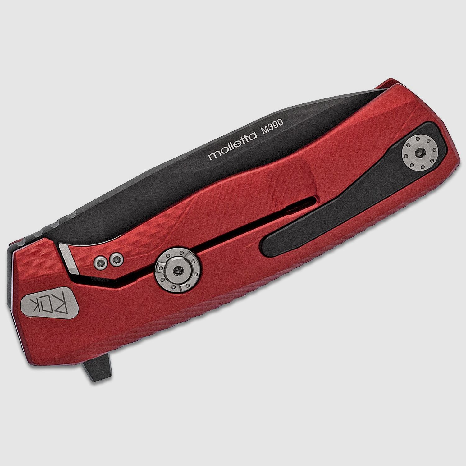 ROK A RB, M390 schwarze Klinge, roter Aluminiumgriff | 97316