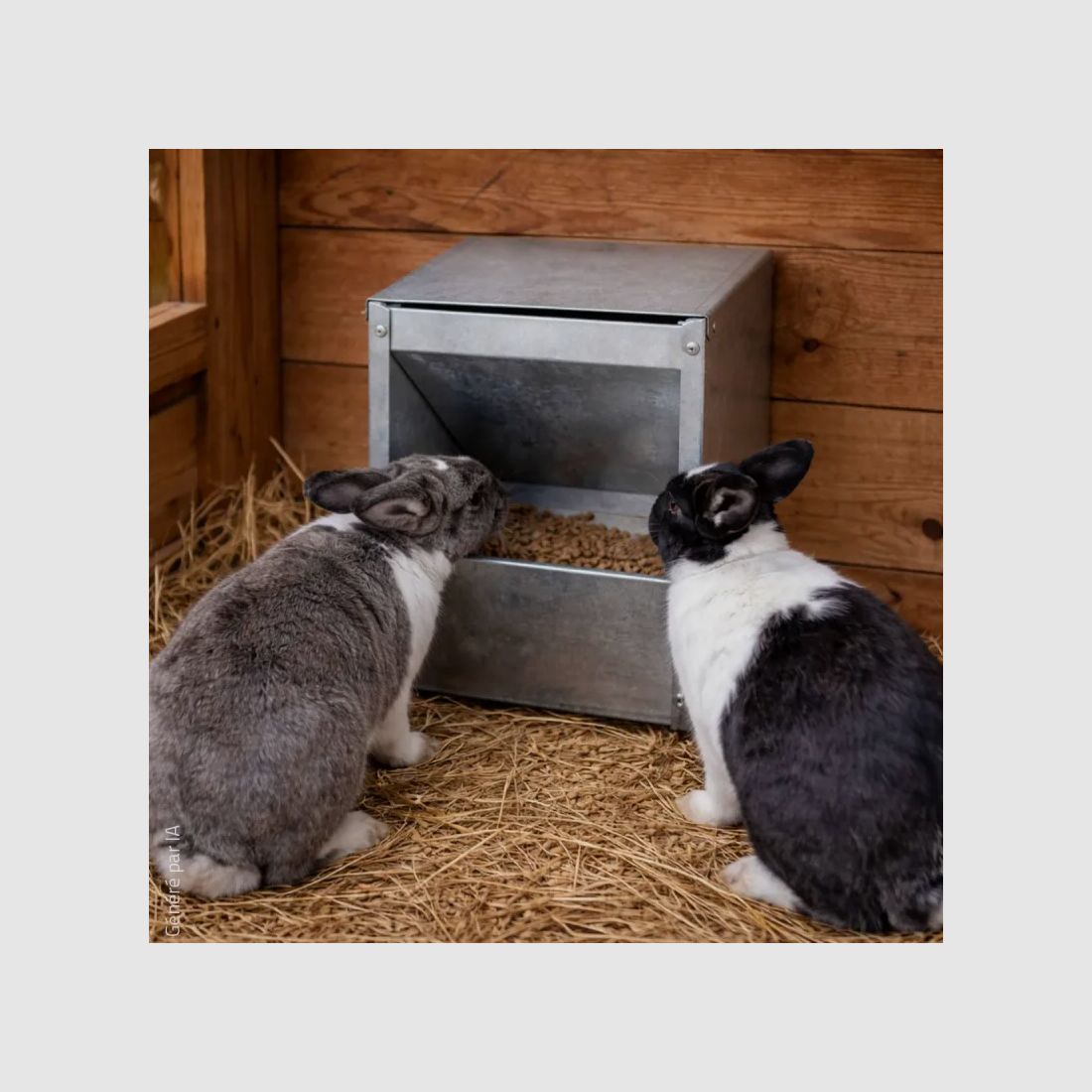 Mangeoire murale metal galvanisé lapin, rongeurs 2,5 Kg, image 5 sur 7