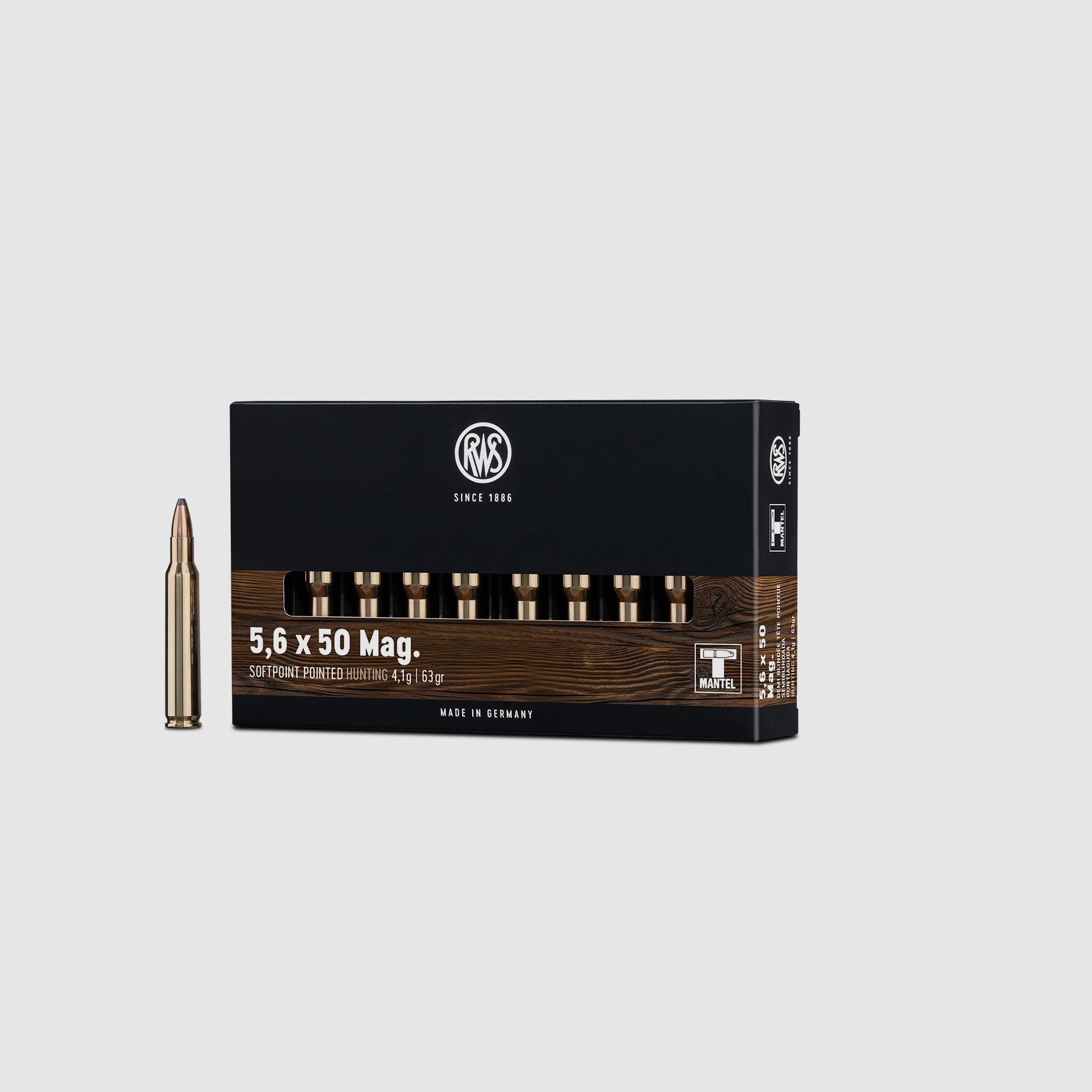 Büchsenpatronen RWS 5,6 x 50 Mag. TM
