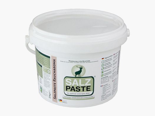 2kg Salzpaste - Wildlockmittel pastös / streichfähig mit Eimer | RAUCH AROMA Kirrung, Salzlecke SAU