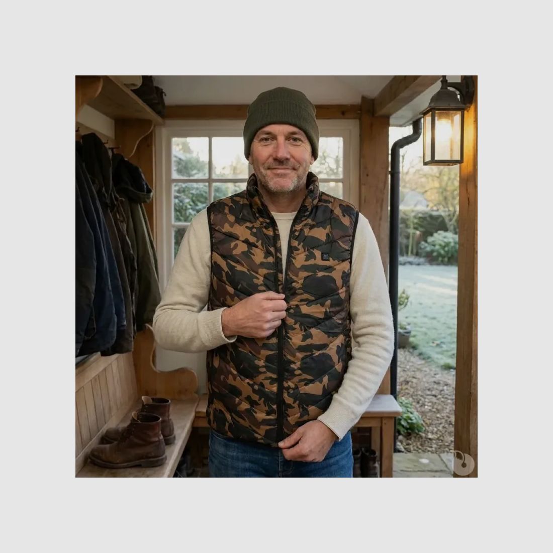 Weste aus Polyester- und Karbonfaser camo CE M bis 3XL, Bild 1 von 14