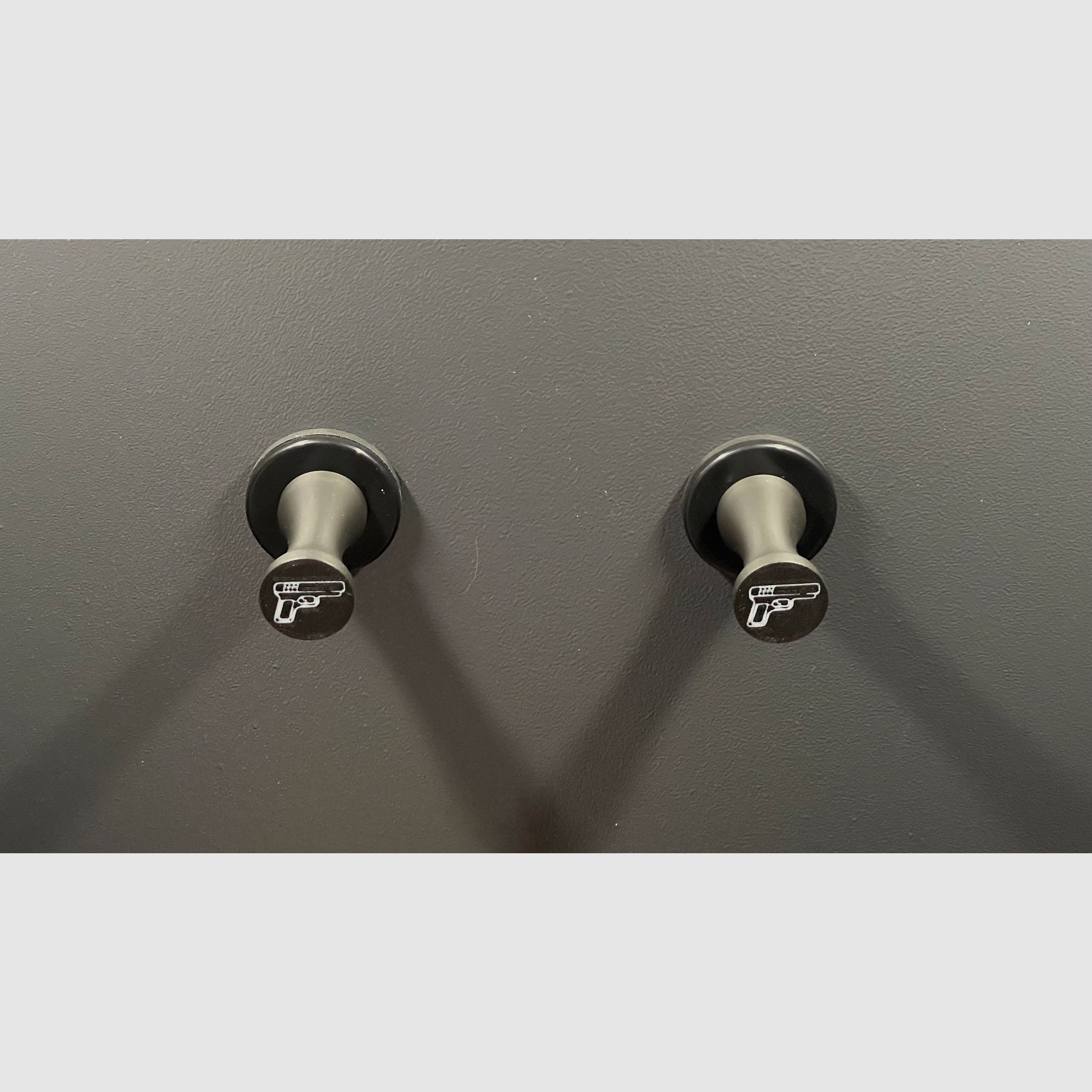 2er-Set Kurzwaffenhalter für Waffenschrank: Magnetisch! Stark!