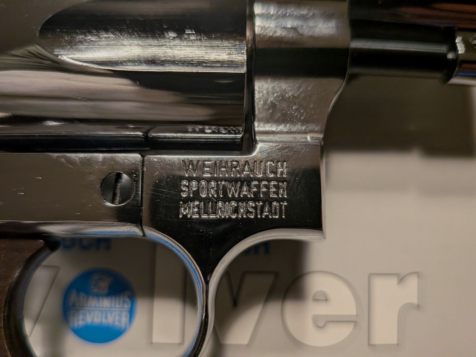 Weihrauch HW 37 Chrom PTB779 Kal.9mm R.Knall + Nowy + Rewolwer strzelający ostrzegawczo