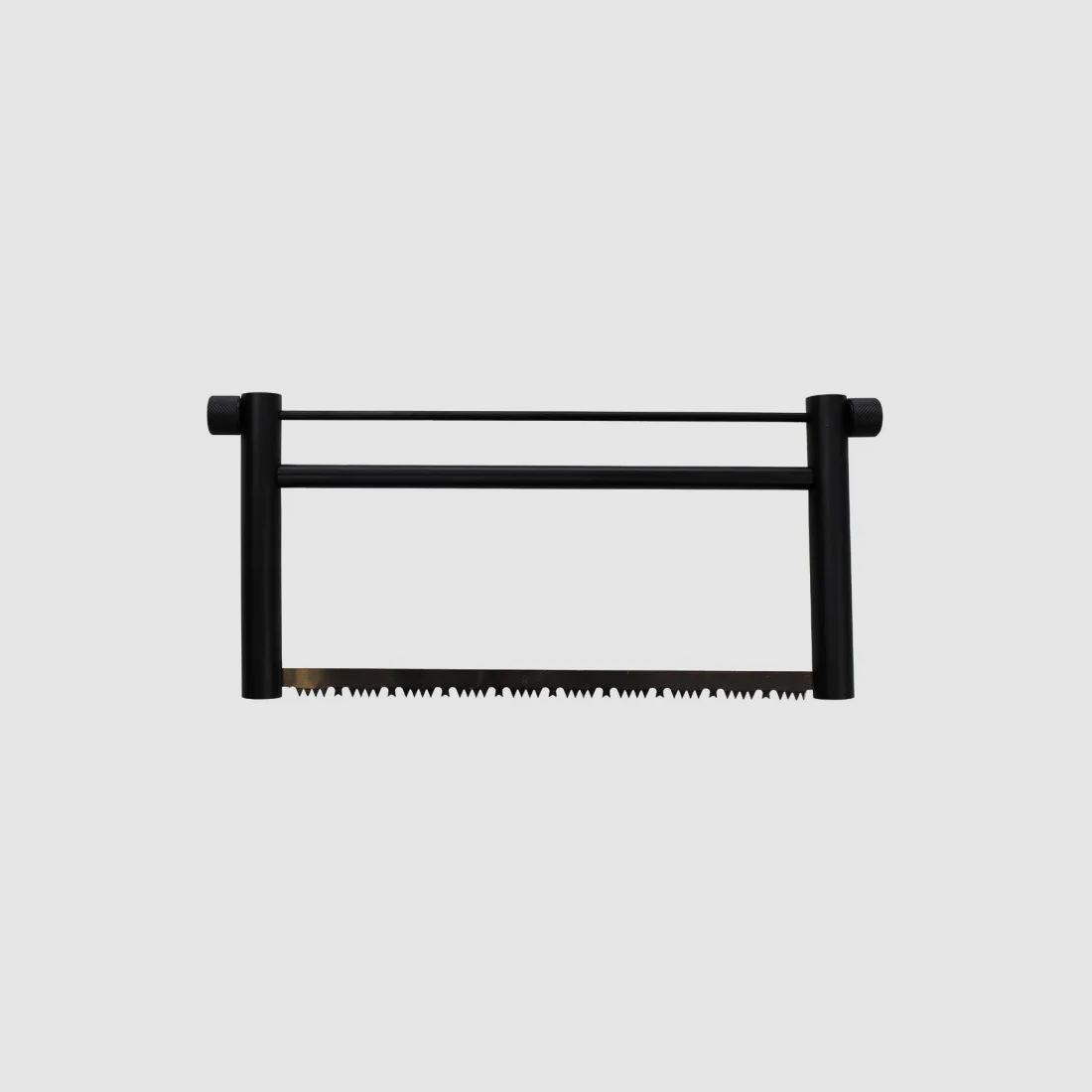 Spannsäge, mit Griffen, zerlegbar, Schwarz