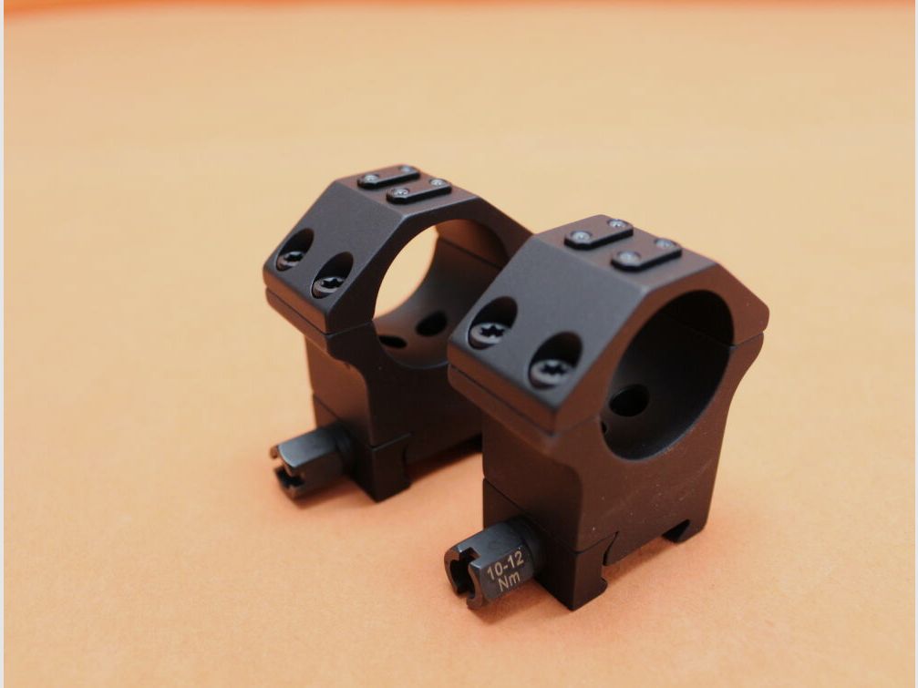 Recknagel Era-Tac Anillos de Montaje 30mm (T5003-0020) con Tuerca, Aluminio Negro, BH=20mm para Perfil Picatinny