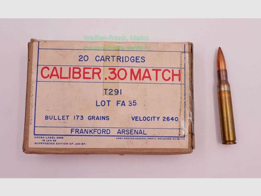 Frankfort Arsenal, USA Rifle Cartridges .30-06