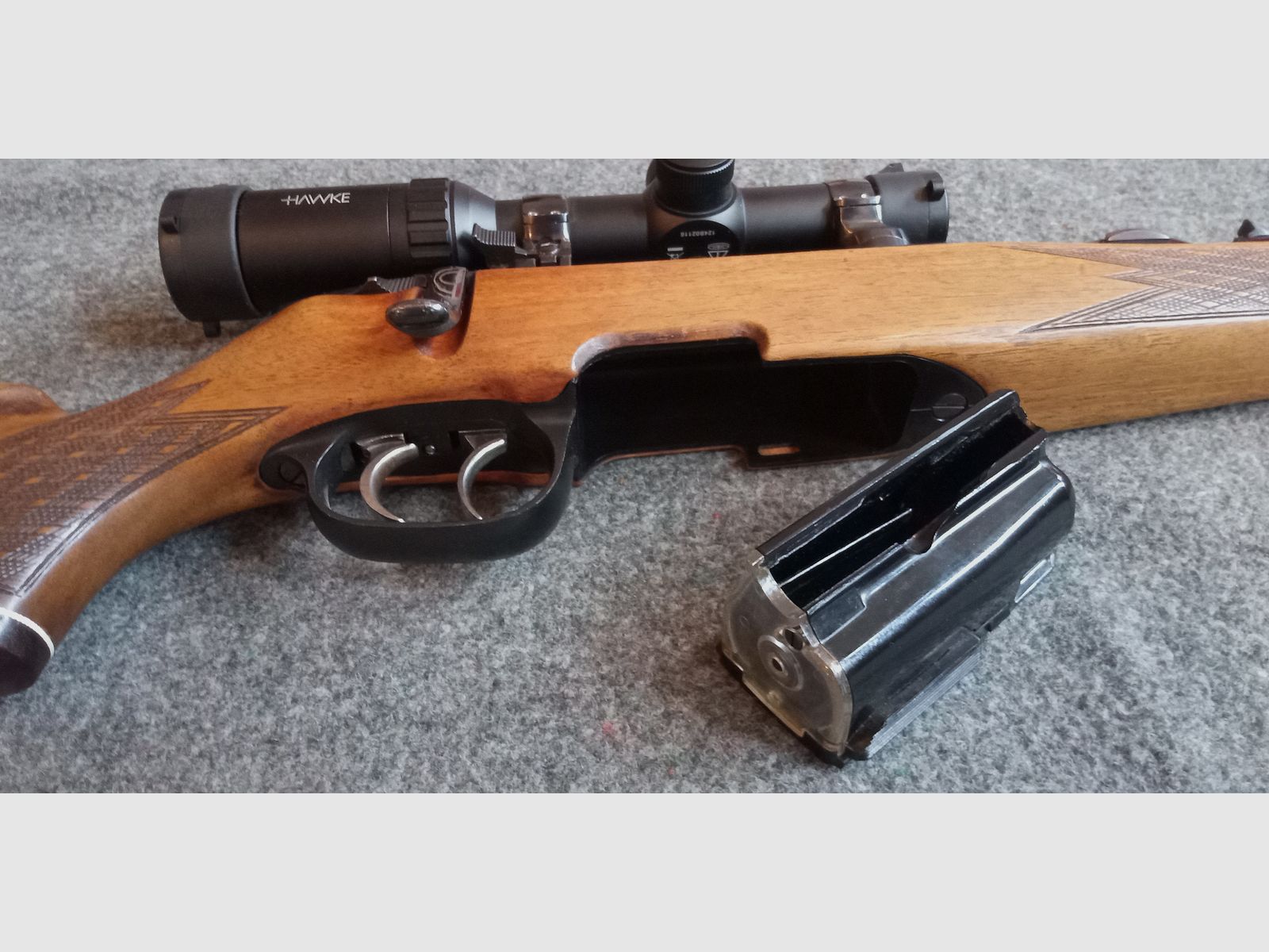 Steyr Mannlicher Model M 7x64 with 1-4X24 CIRCLE DOT reticle