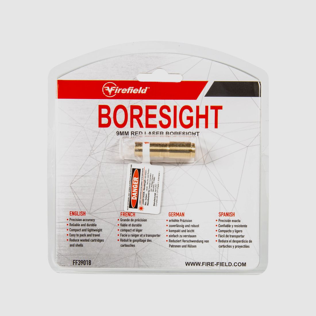 Firefield 9mm In-Chamber Laser Rosso Ottone, immagine 2 di 2