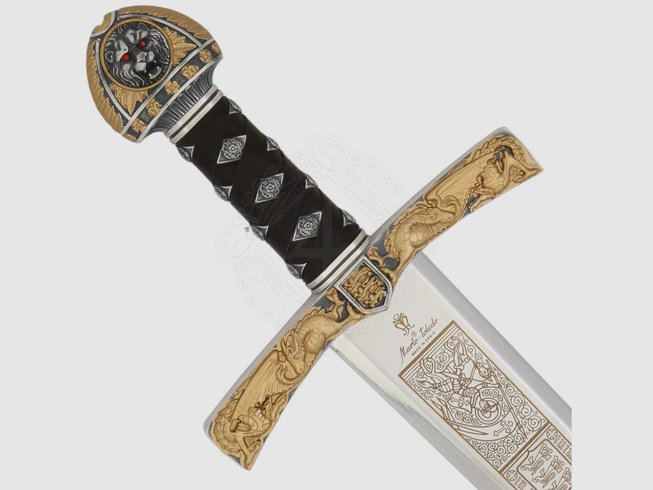 3 Teiliges SET für Liebhaber und  Sammler von KÖNIG RICHART LÖWENHERZ , das SCHWERT, der DOLCH + das  SCHILDWAPPEN