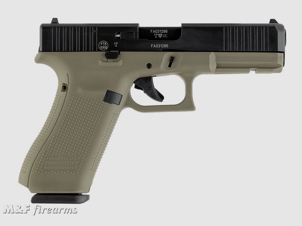 GLOCK 17 Gen5 Kaliber 9mm P.A.K. die von der Marke GLOCK lizensierte Schreckschusswaffe BFG limitiert
