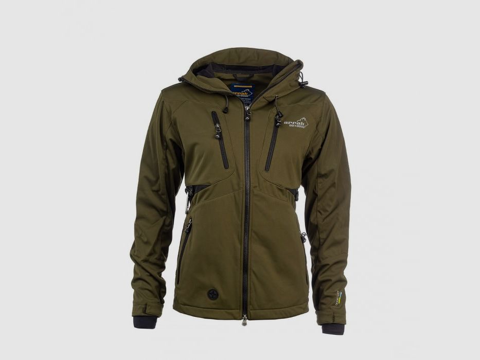Arrak Akka Softshell Jacket Damska Oliwkowa - M