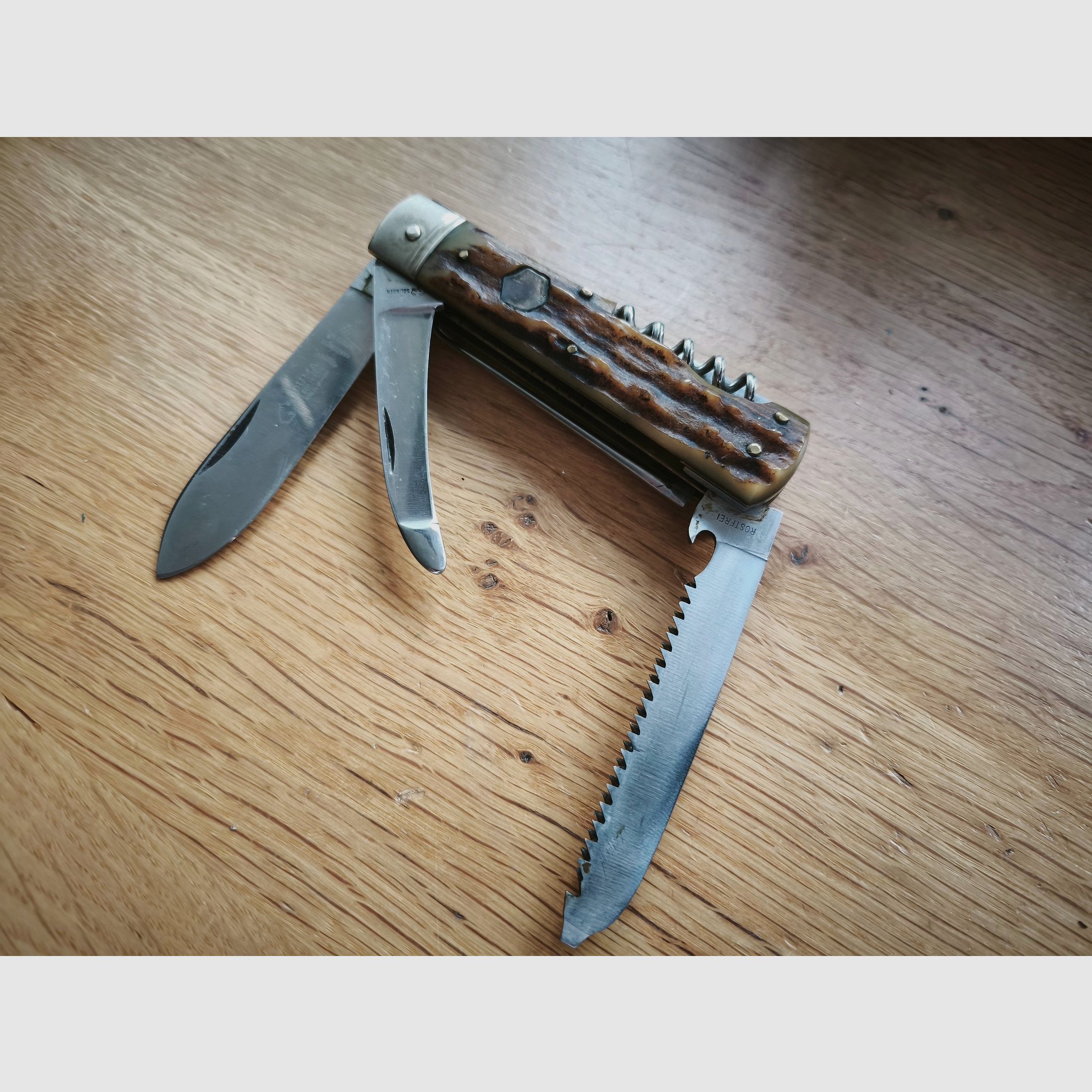 PUMA 959 Jagdmesser fünfteilig Puma Solingen Taschenmesser Jagdtaschenmesser nach Frevert 5-teilig 