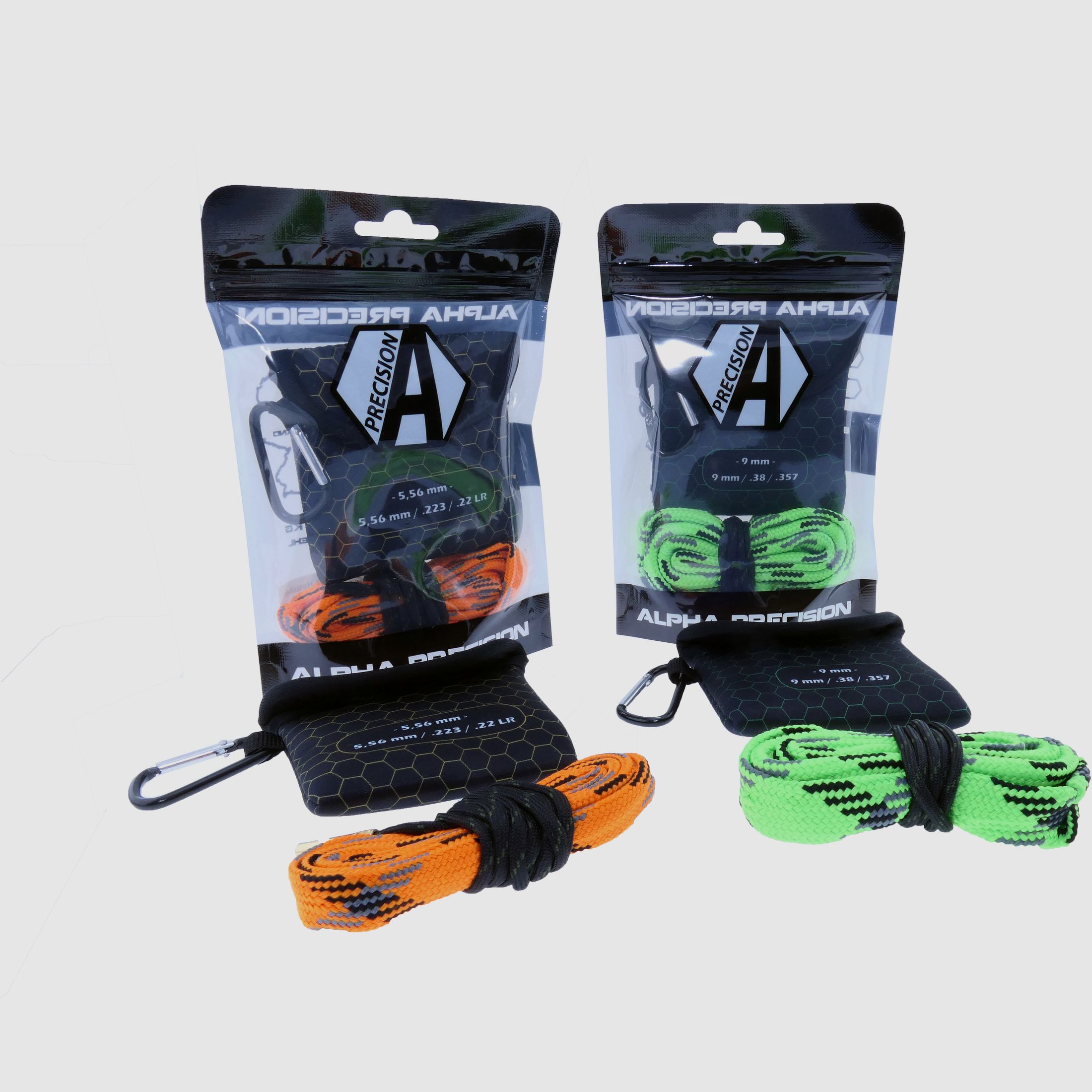 Premium Reinigungsschnur mit Etui - Kaliber leicht zu erkennen!