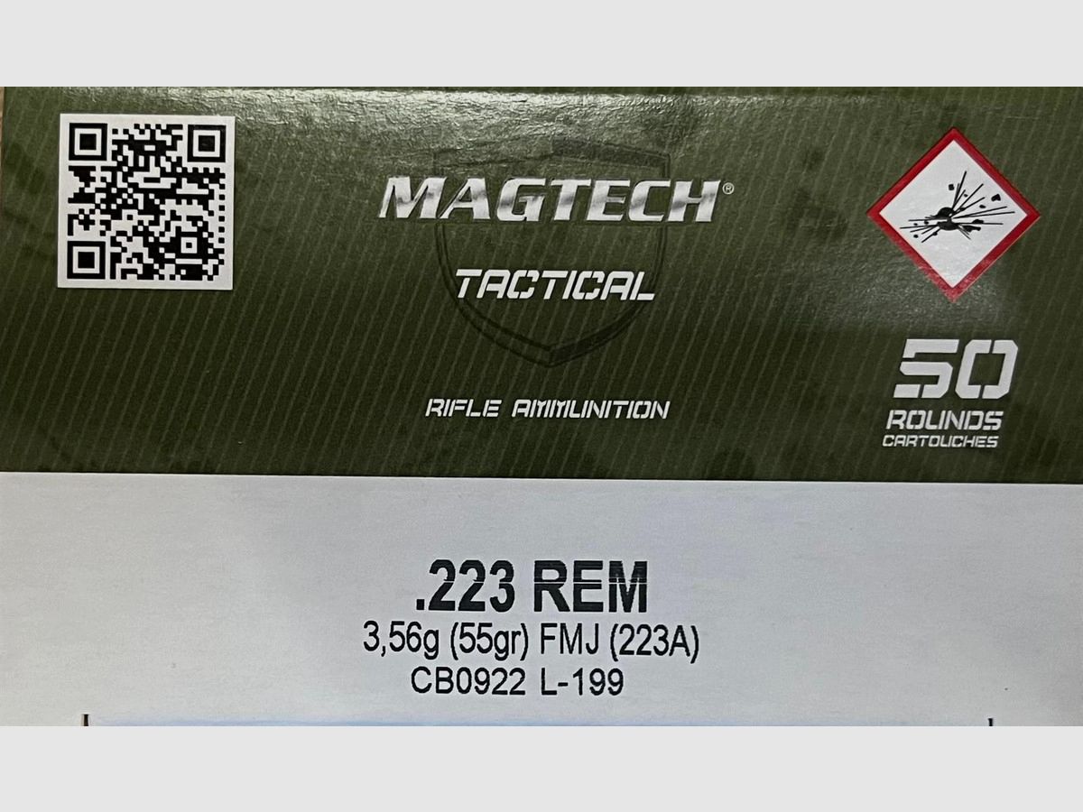 Magtech Tactical .223rem FMJ 55grs - 50 rounds