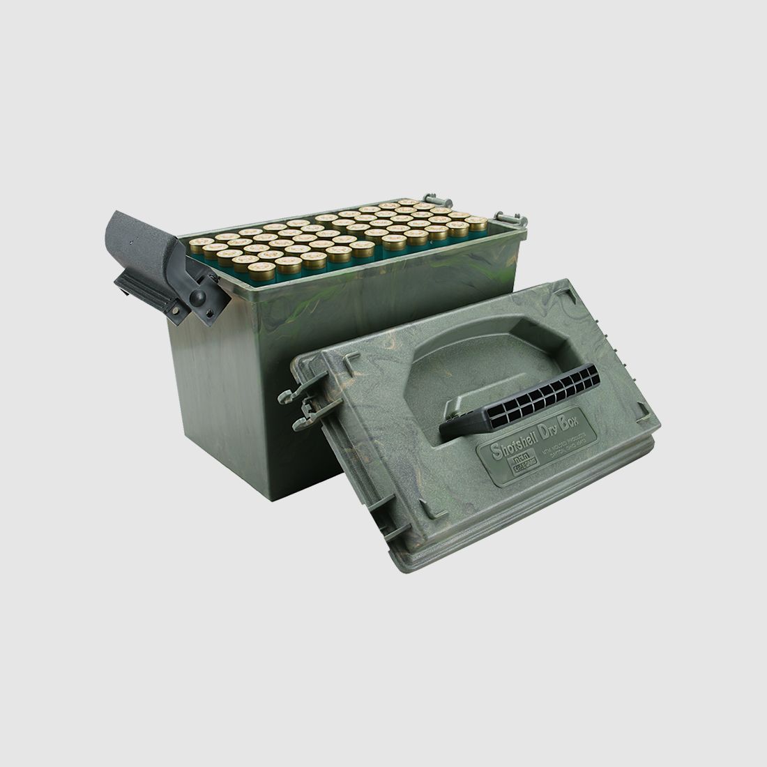 MTM Scatola per cartucce a pallini SD-100-12-09 mimetica selvaggia inclusa 150 colpi ELEY VIP Pro-ECO Steel .12/70 24G #7