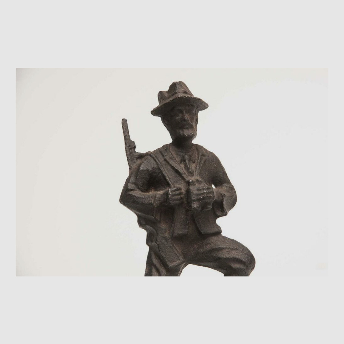 Chasseur Hubertus Waidmann Fonte Fer Bronze Art Décor