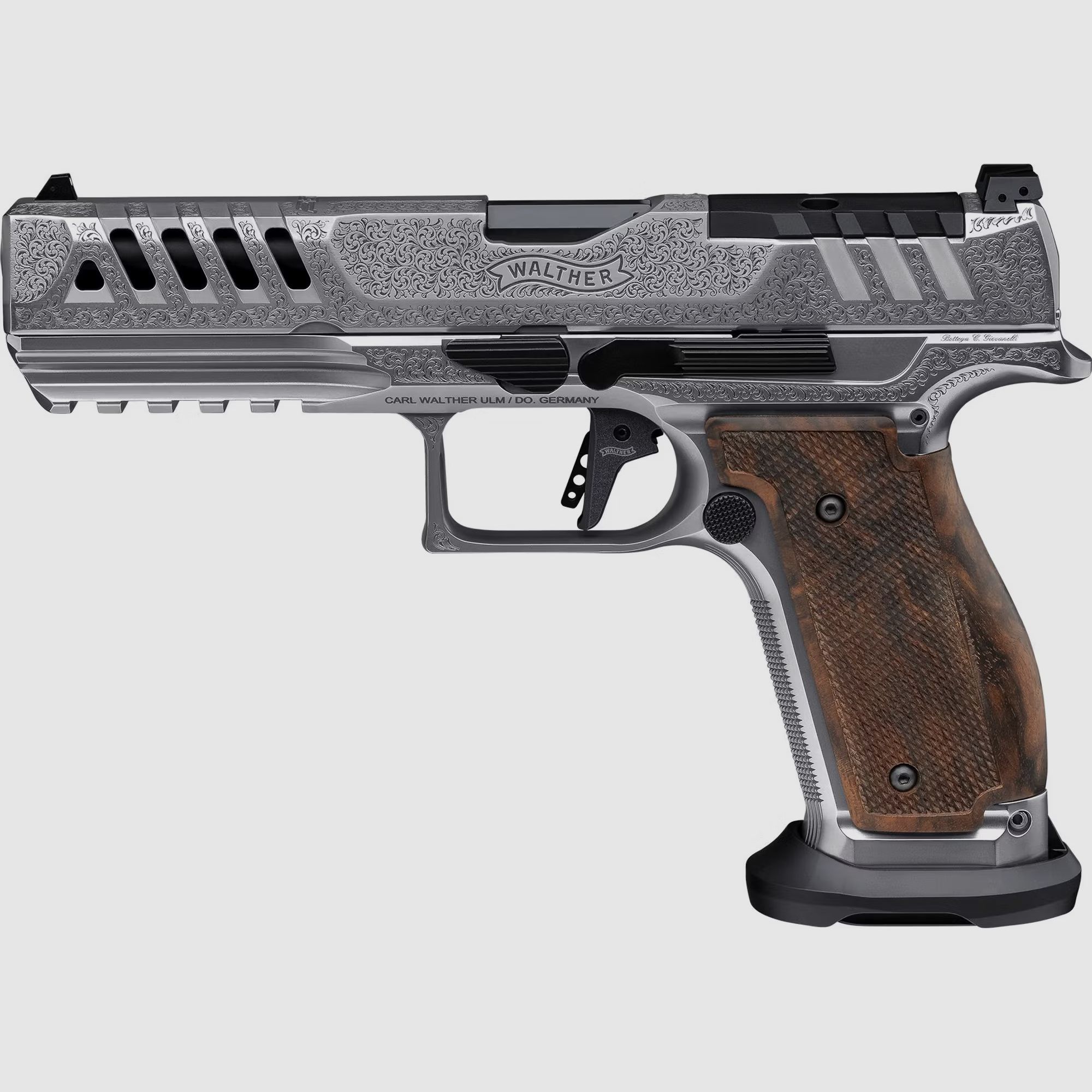 Walther PDP Steel Frame Pistolet avec Gravure Anglaise par Giovanelli – 9 mm Para, image 2 sur 3
