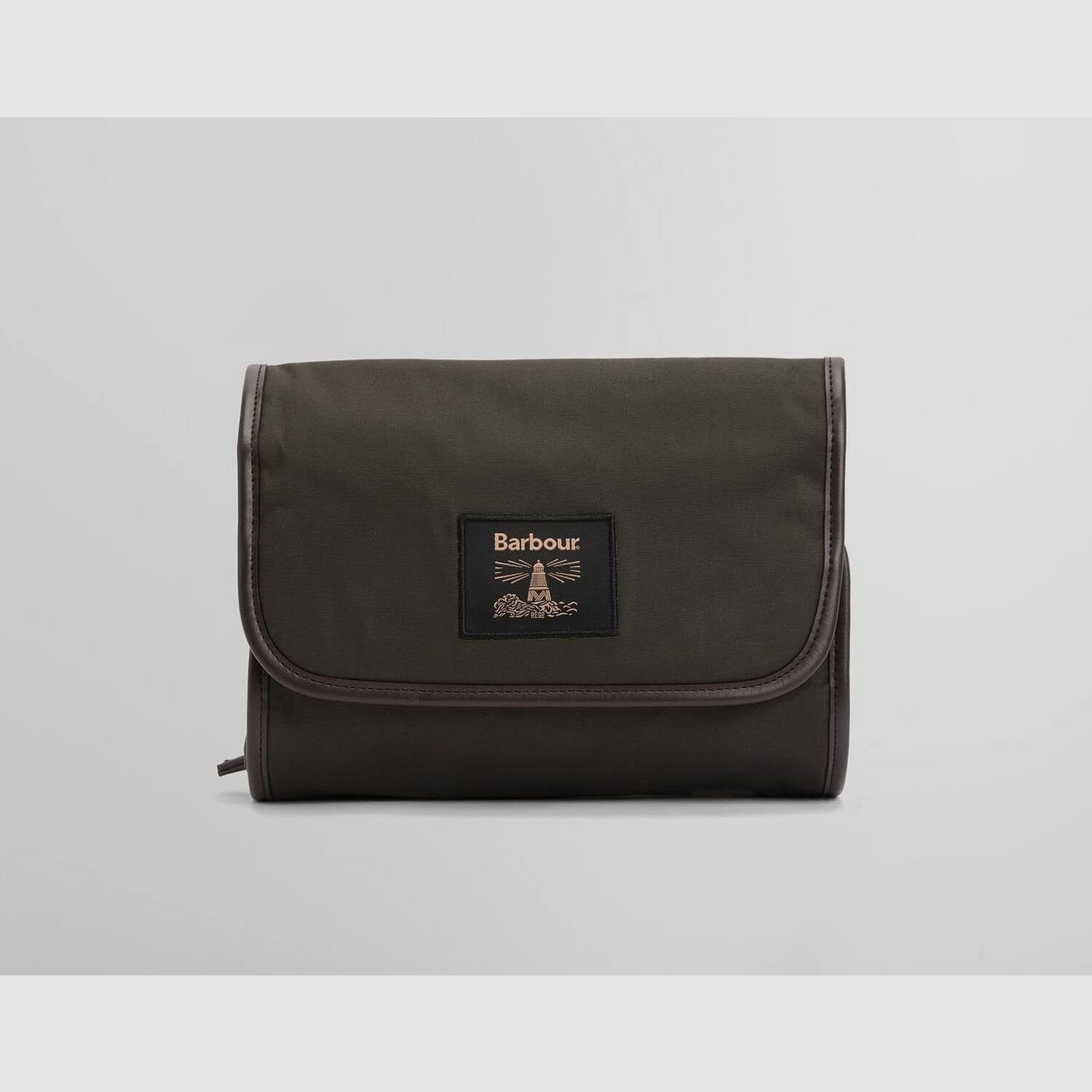 Barbour Wax Hanging Washbag Olive