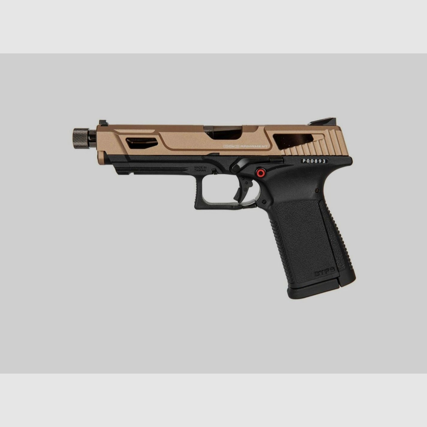 G&G GTP 9 MS DST CO2 Softair Pistola, Desert con gas verde e 2 caricatori