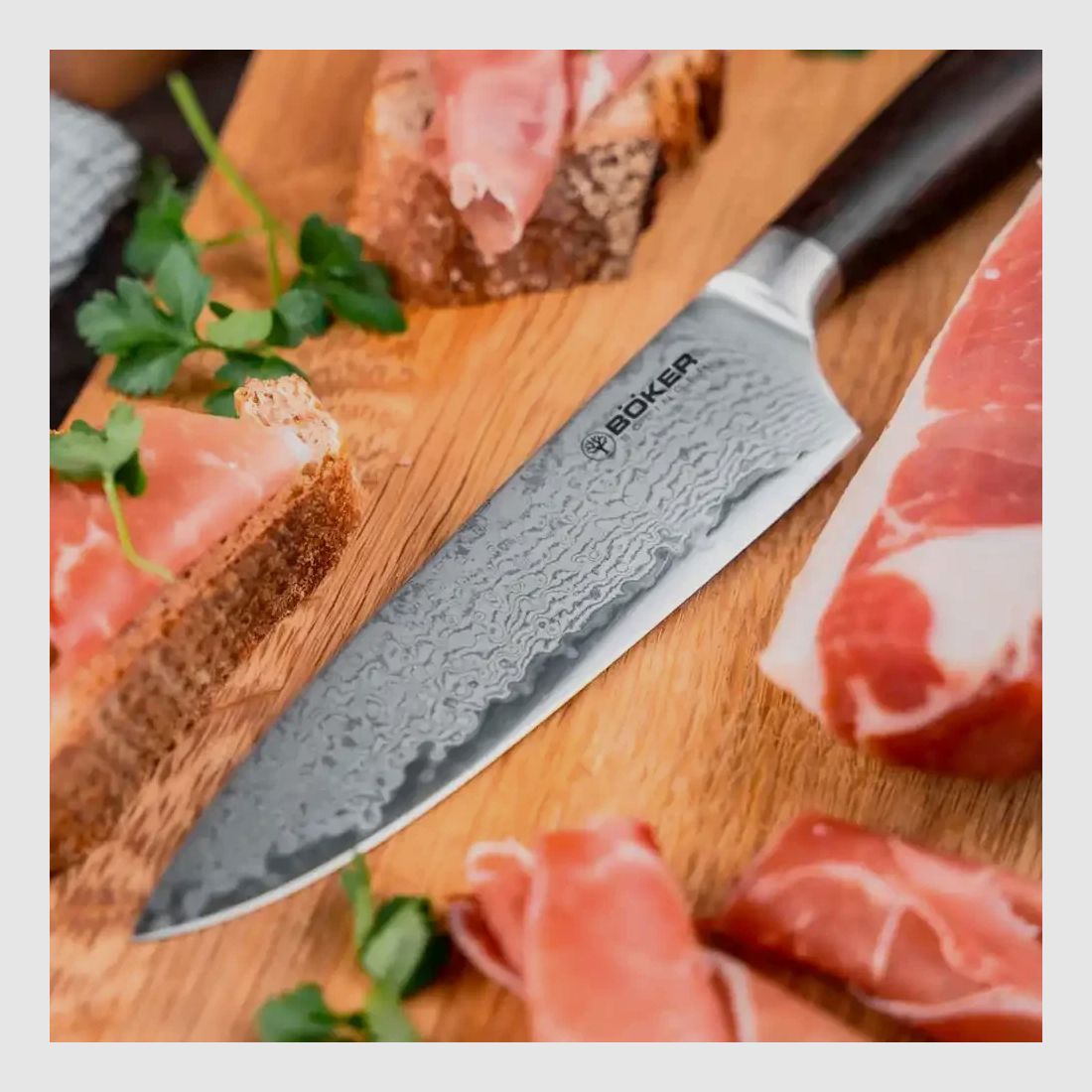 Böker Kochmesser Meisterklinge Damast klein
