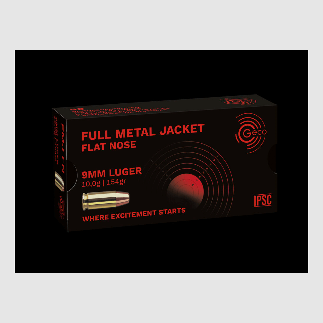 Geco 154grs FMJ FK 50PCS