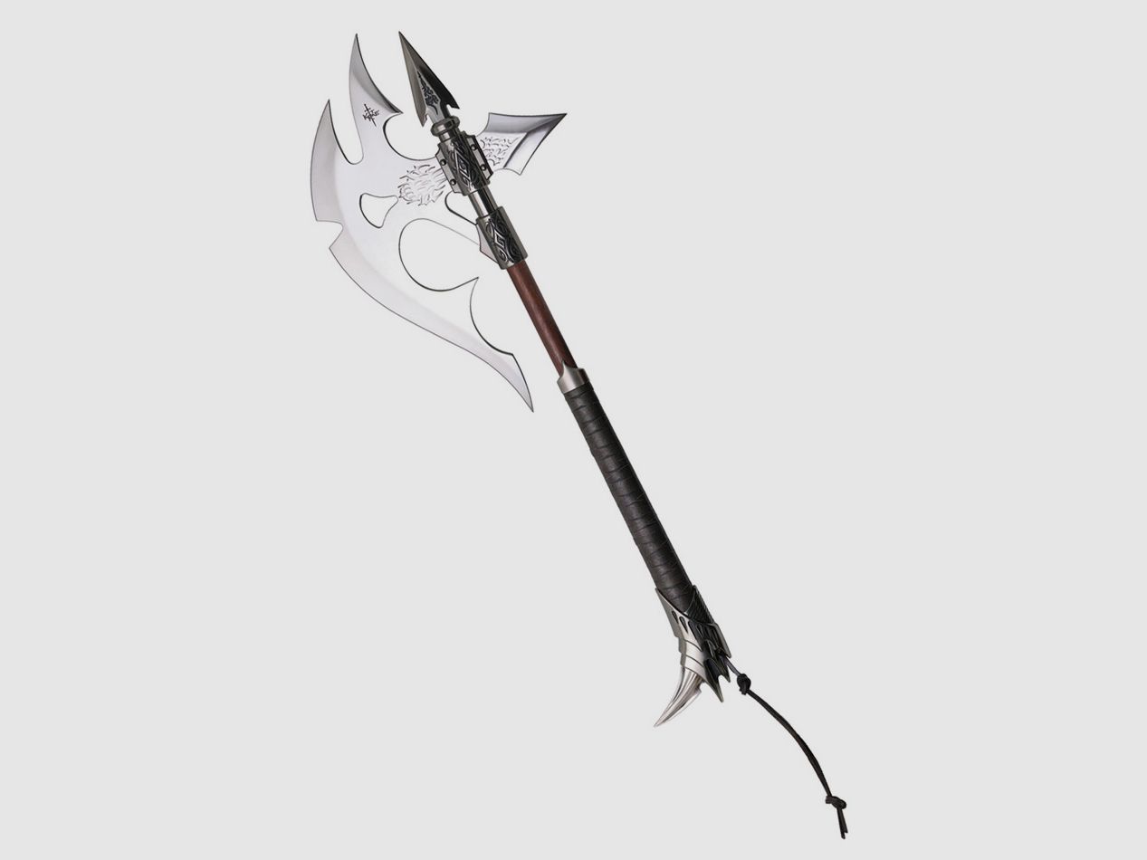 Black Legion War Axe with Engraved Runes