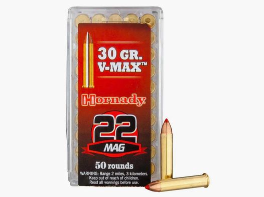.22 WMR Hornady V-Max 30 grs.