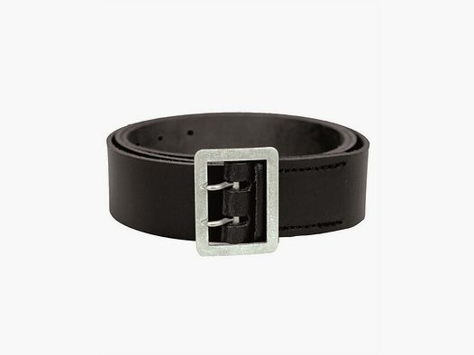 Polizei Lederkoppel 110 cm (102-117cm) Schwarz m. Metallschnalle - Police Belt Gürtel