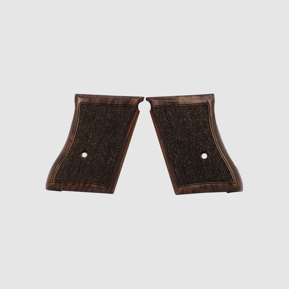 Holzgriffschalen fĂĽr Schreckschuss-, Gas-, Signalpistole Walther PPK 8 mm punziert