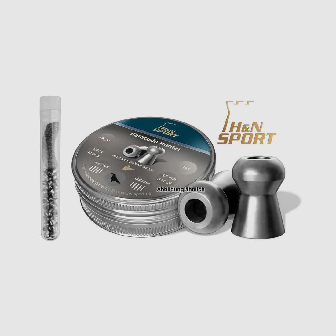 Testpack 40 StĂĽck H N Jagd-Diabolo BARACUDA HUNTER, Kal. 4,5 mm, 0,67 g