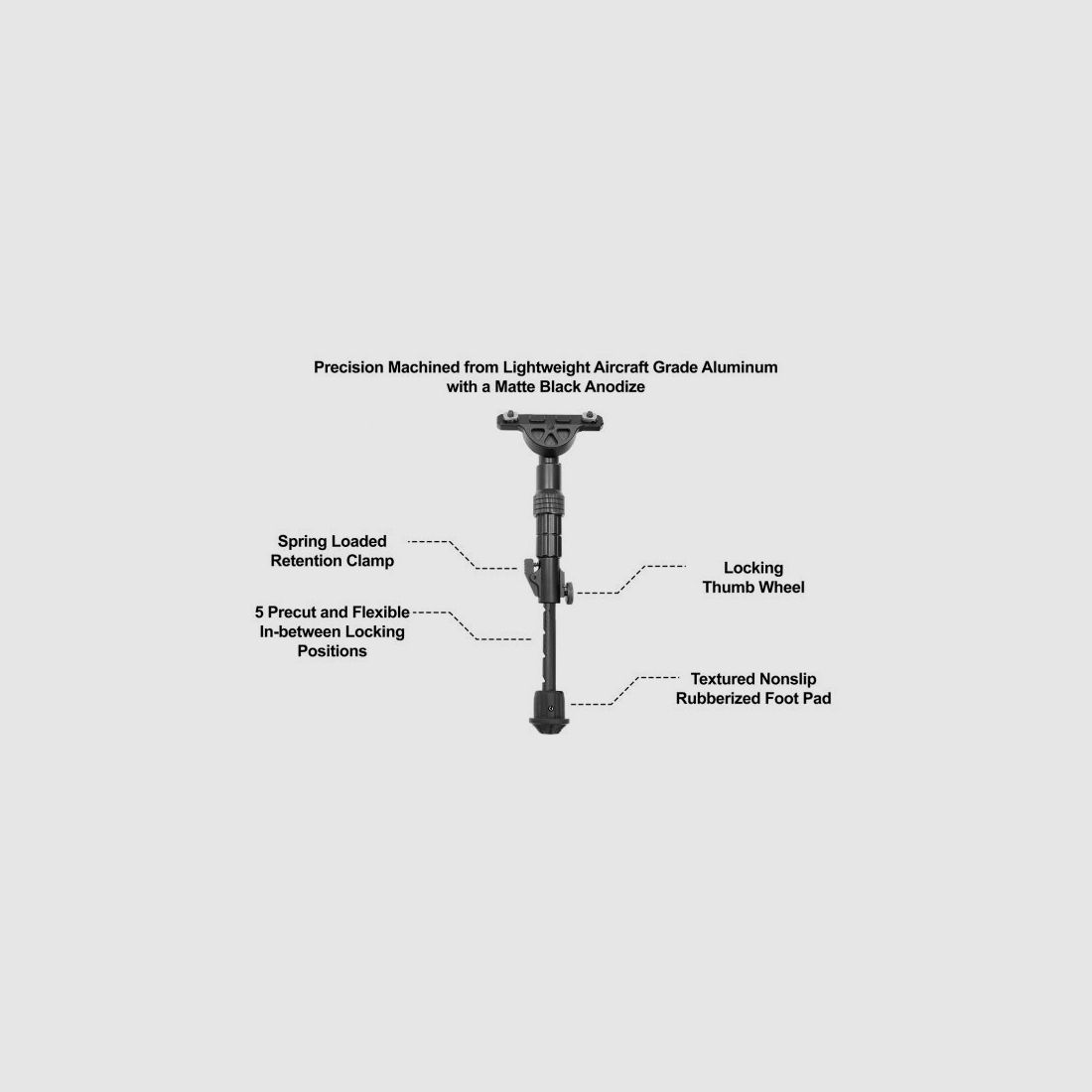 UTG Zweibein Recon Flex Bipods M-Lok 145 - 203 mm