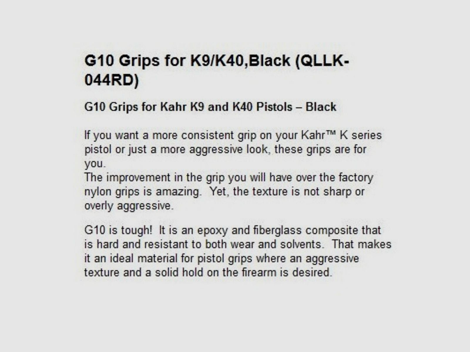 Kahr Arms Grip G10 No. 41 K9+40 9mmLuger/.40S&W