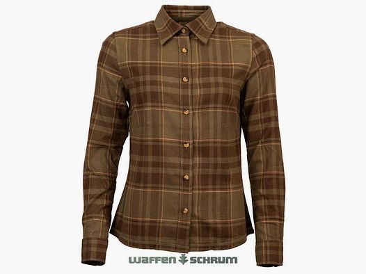 Böcker Bluse Flanell Carla Oliv