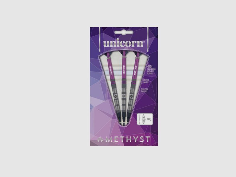 UNICORN – Amethyst Style 1 80% Wolfram Soft Tip Darts – 18G, Bild 7 von 7