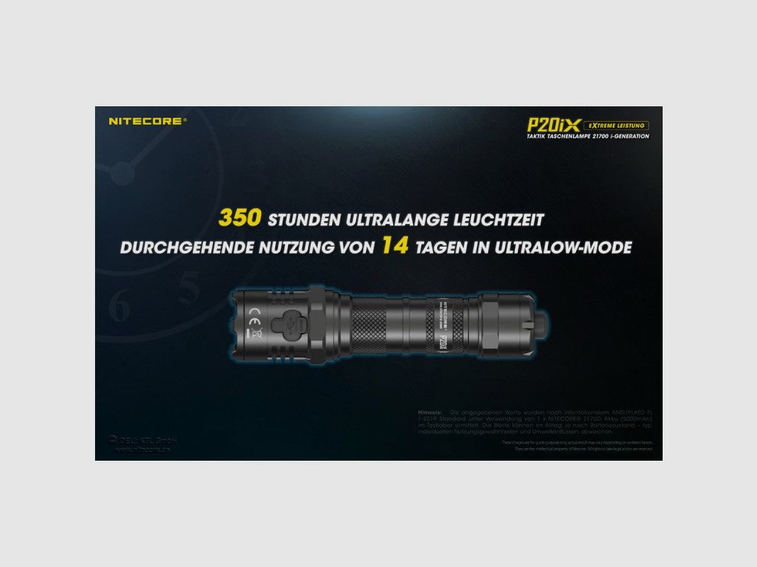 NiteCore® Flashlight P20ix incl. Battery and Holster, image 11 of 11
