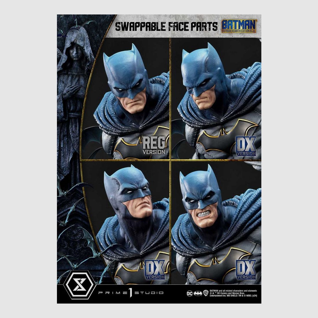 Batman Ultimate Premium Masterline Series Statue 1/4 Batman Rebirth Edition Blue Deluxe Bonus Version 71 cm | 43371