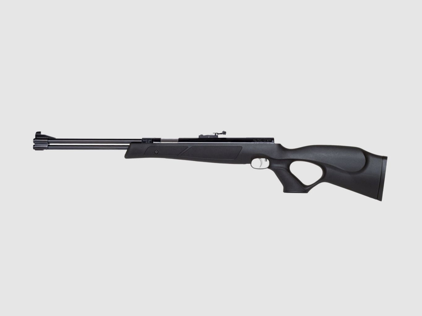 Starrlauf Luftgewehr Weihrauch HW 77 K Blackline schwarzer Synthetik-Lochschaft Kaliber 4,5 mm (P18)